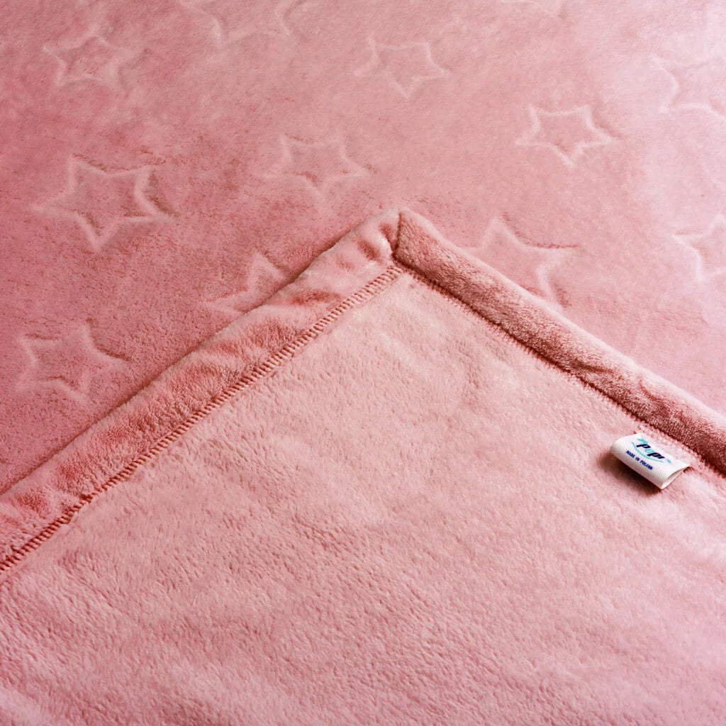 Plüss takaró 100x140 csillagokkal - coral