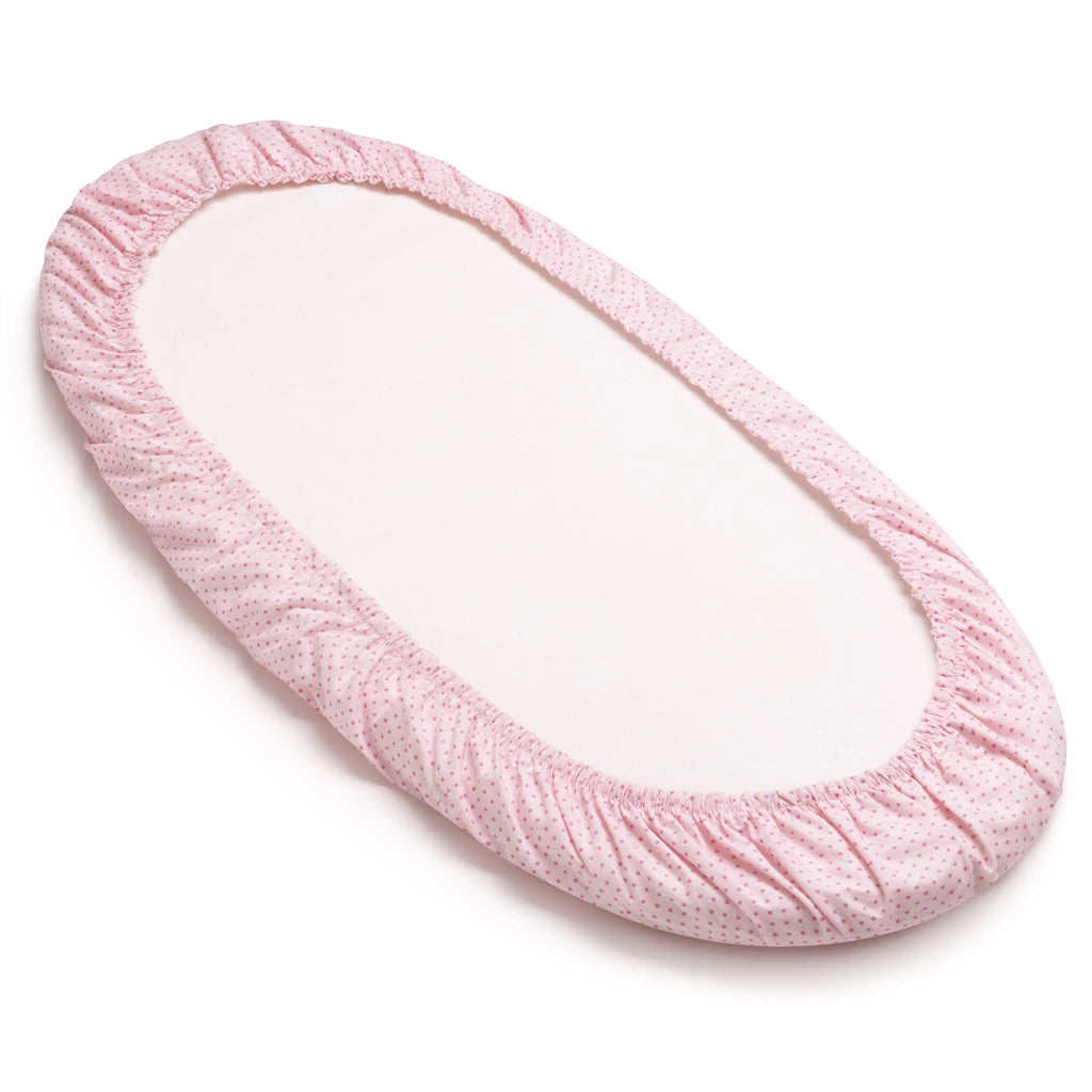 Lepedő mózeskosárba gumis - Dots Pink