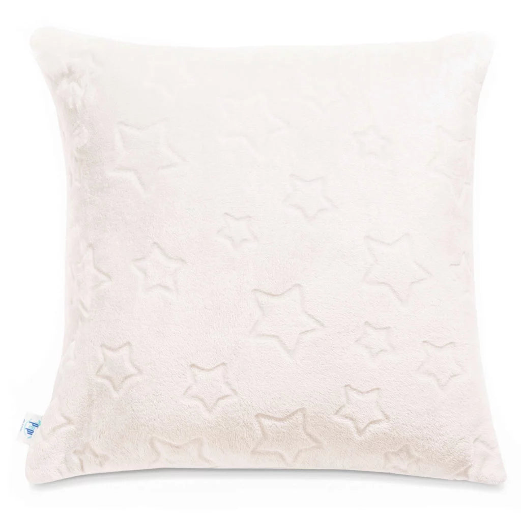 Csillagos párnahuzat 50×50 - cream - plüss