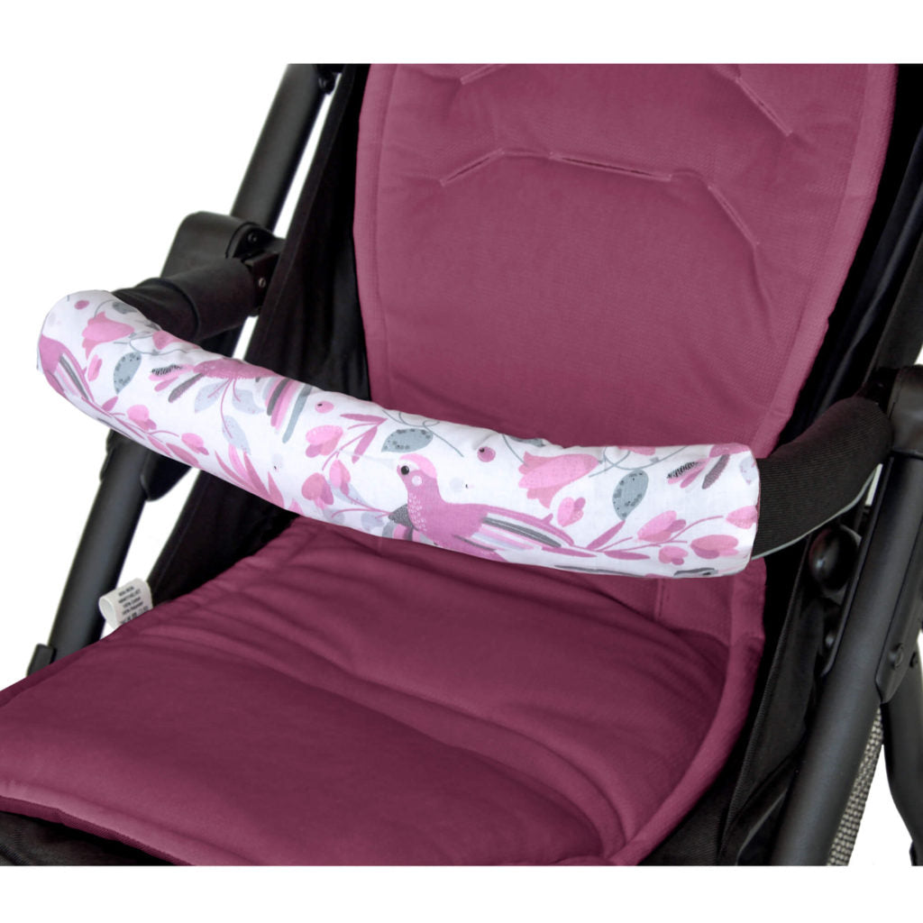 Védő a sportbabakocsi karfájára - Hummingbird old rosa - pamut/velvet