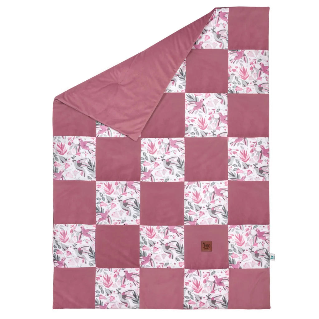 Paplan PATCHWORK 100x140 - Hummingbird old rosa - pamut/velvet