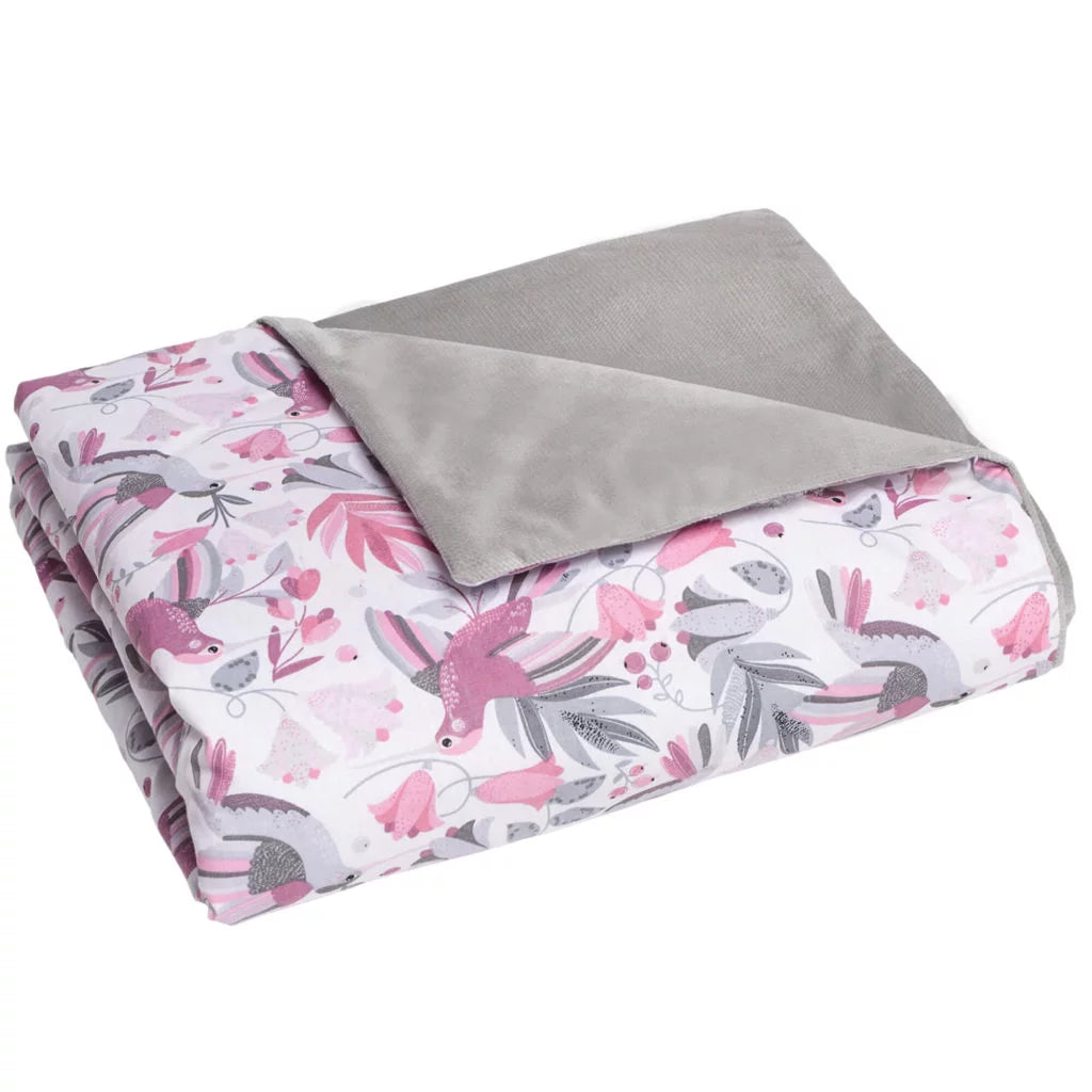 Paplan 100x135 - Hummingbird grey - pamut/velvet