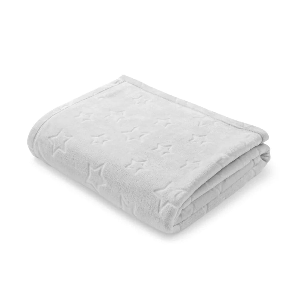 Plüss takaró 140x200 csillagokkal - grey silver