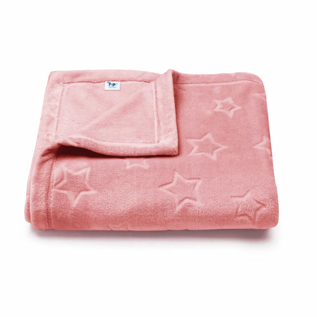 Plüss takaró 100x140 csillagokkal - coral