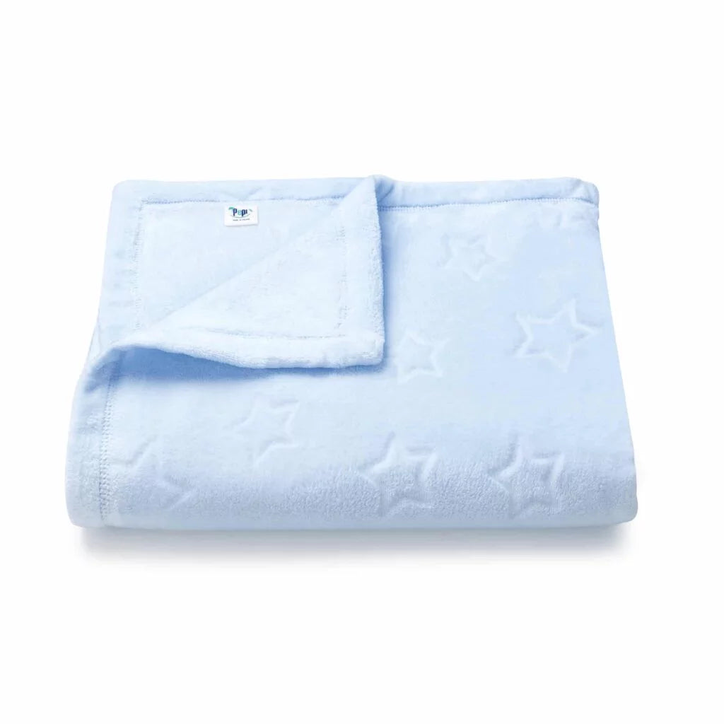 Plüss takaró 100x140 csillagokkal - blue baby