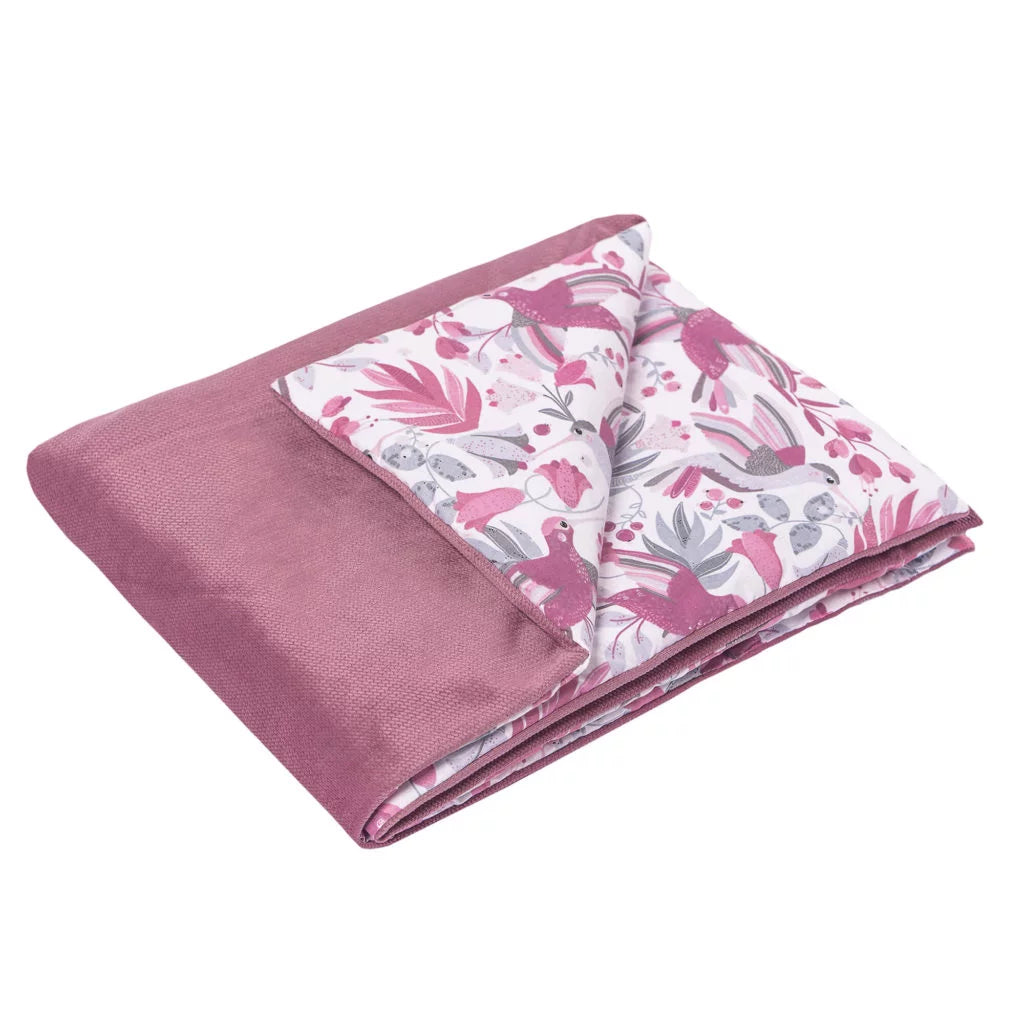 Paplan 55×75 - Hummingbird old rosa - pamut/velvet
