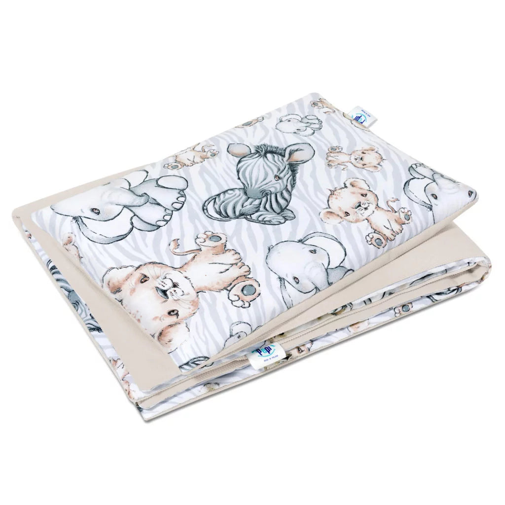 Szett 25x35-ös párna és 55x75-ös takaró – Safari cappucino – pamut/velvet