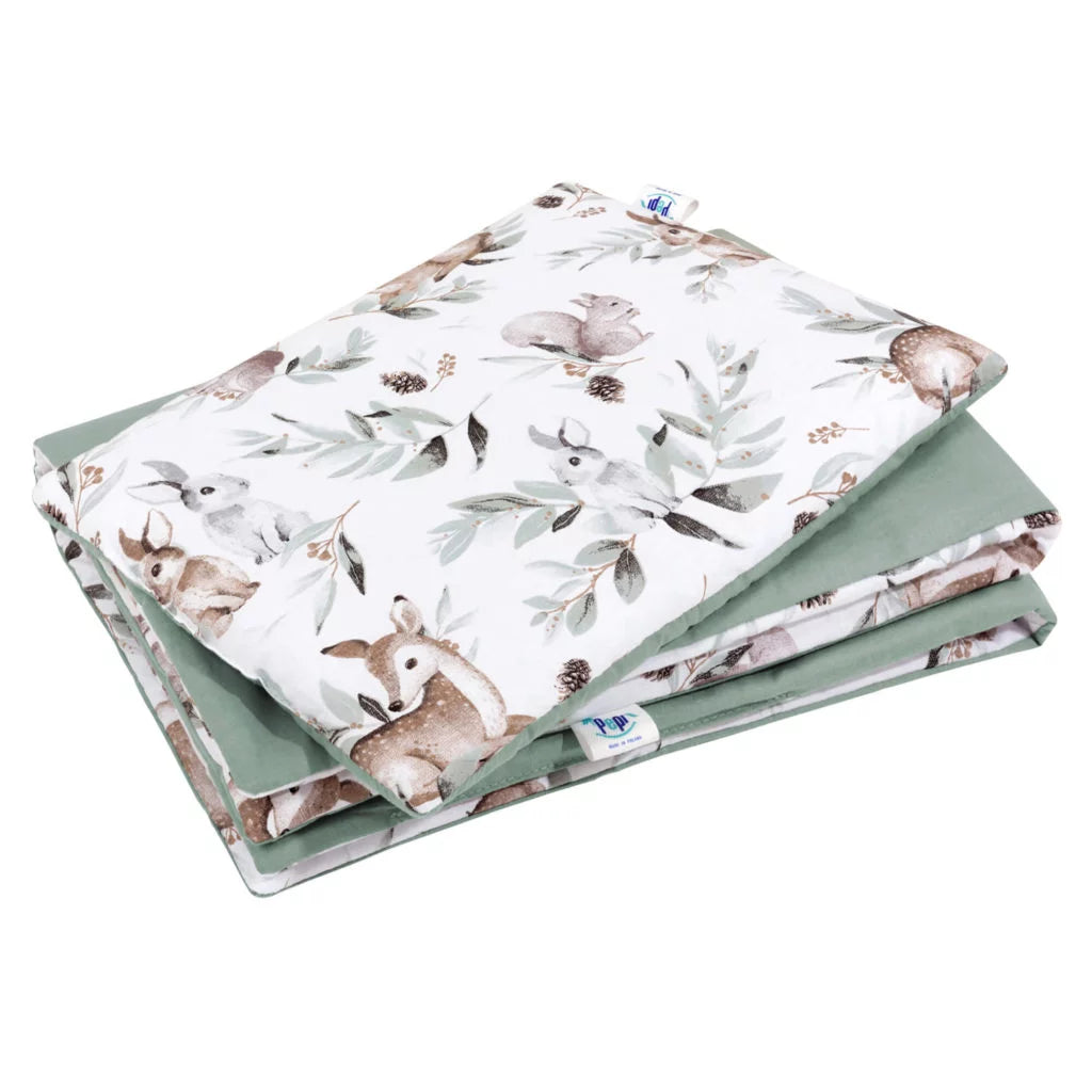 Szett 25x35-ös párna és 55x75-ös takaró – Green Groove – pamut