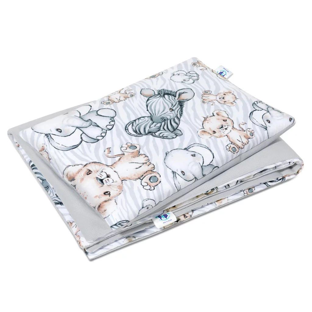 Szett 25x35-ös párna és 55x75-ös takaró – Safari – pamut/velvet