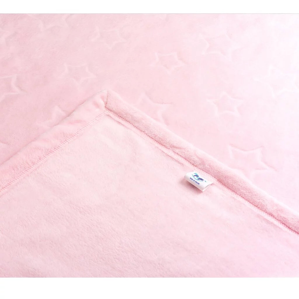 Plüss takaró 70x100 csillagokkal - powder pink