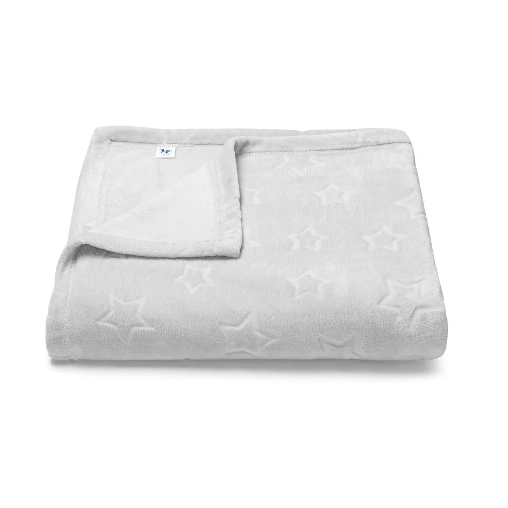 Plüss takaró 100x140 csillagokkal - grey silver