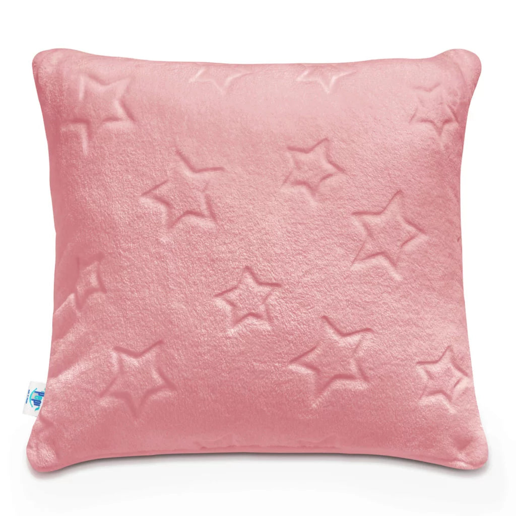 Csillagos párnahuzat 40×40 - coral - plüss