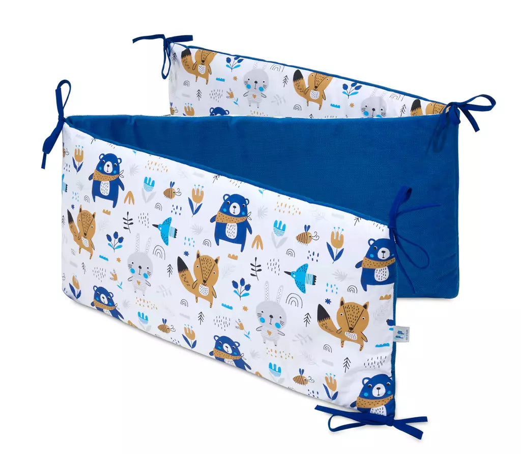Rácsvédő - Blue Bear - pamut/velvet