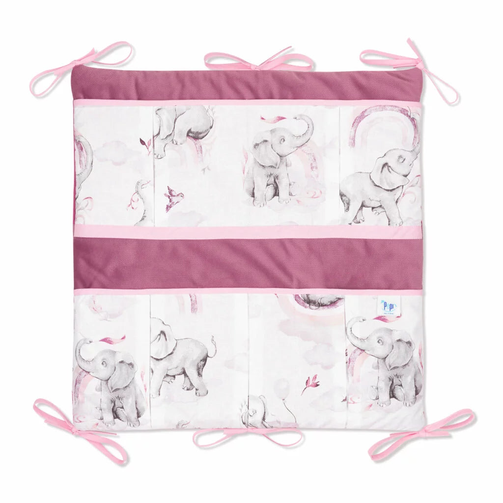 Kiságyra szerelhető tároló 52x52 - Eledreams Pink - pamut/velvet