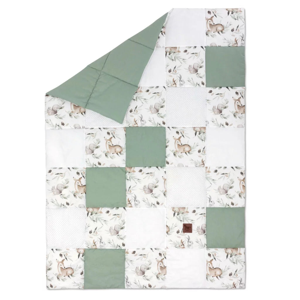Paplan PATCHWORK 100x140 - Green Groove - pamut