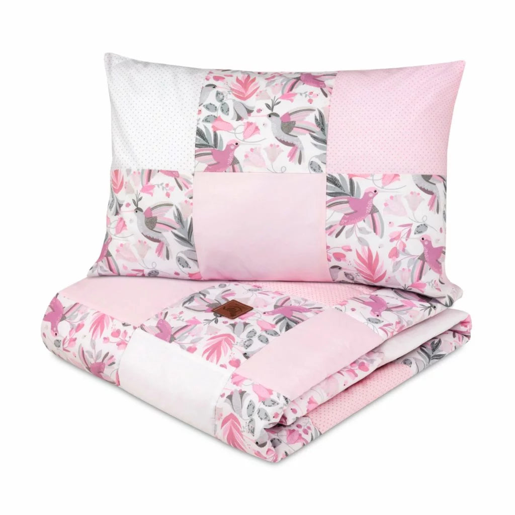 Patchwork paplan 100x140 párnahuzattal 40x60 - Hummingbird - pamut