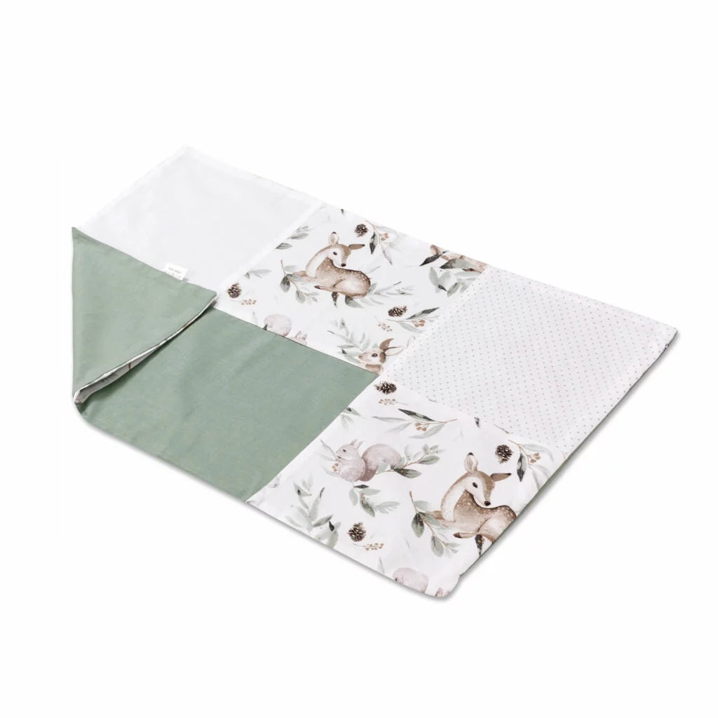 Párnahuzat patchwork 60×40 - Green Groove - pamut