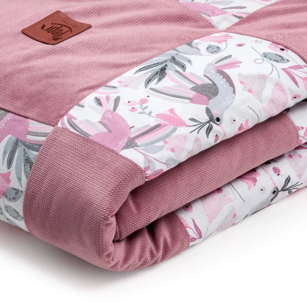Paplan PATCHWORK 100x140 - Hummingbird old rosa - pamut/velvet
