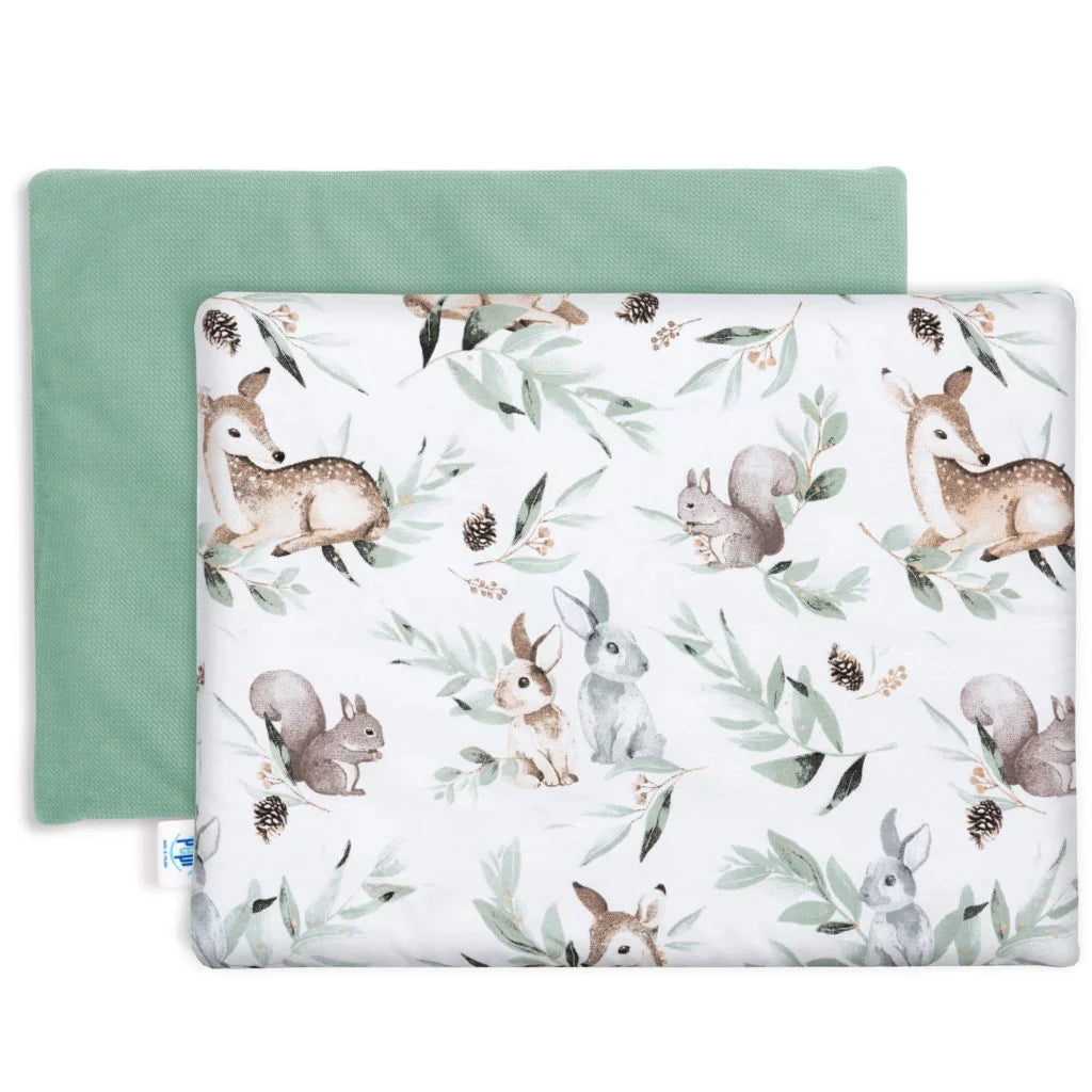 Lapos párna 30×40 - Green Groove - pamut/velvet