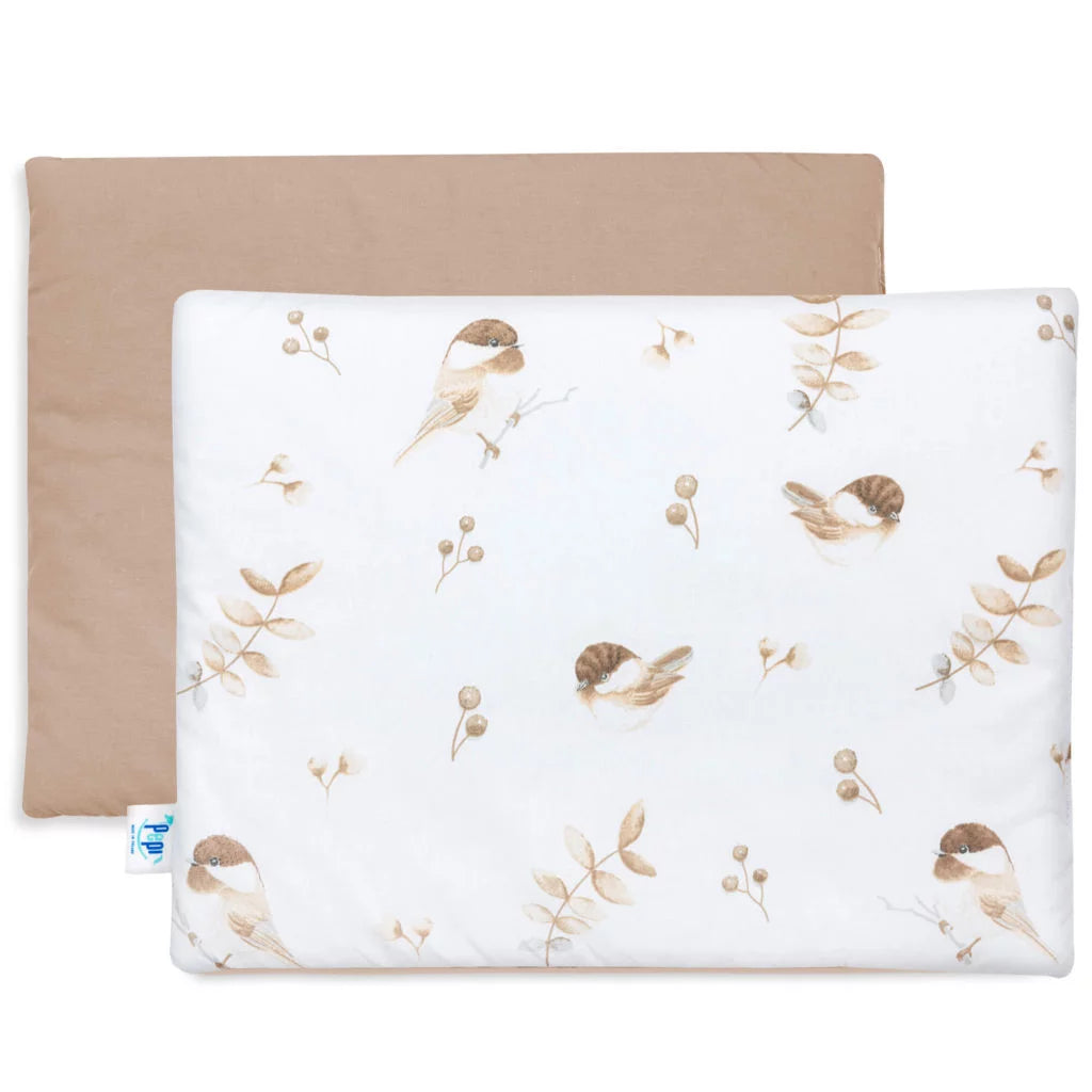 Lapos párna 30×40 - Lovely Bird cappucino - pamut