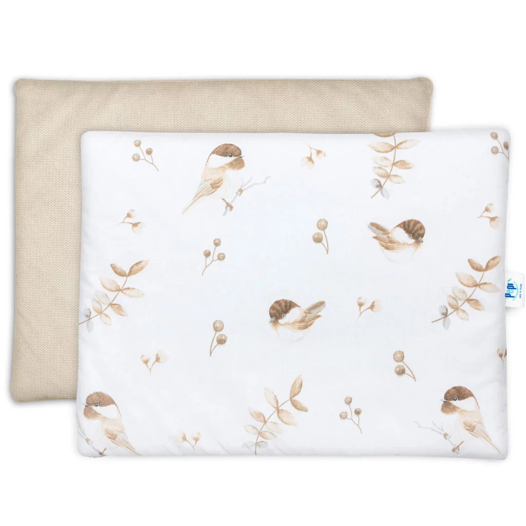 Lapos párna 30×40 - Lovely Bird cappucino - pamut/velvet