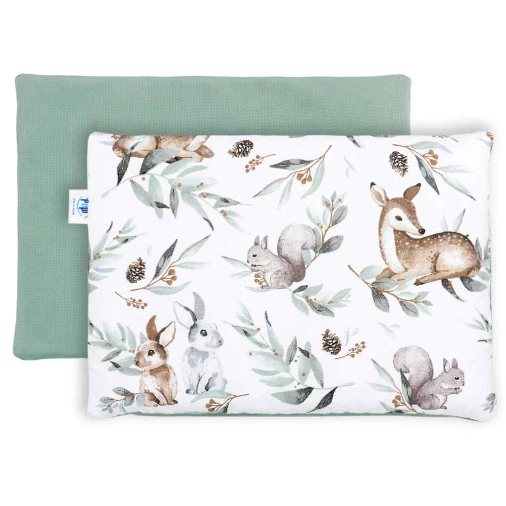 Lapos párna 25×35 - Green Groove - pamut/velvet