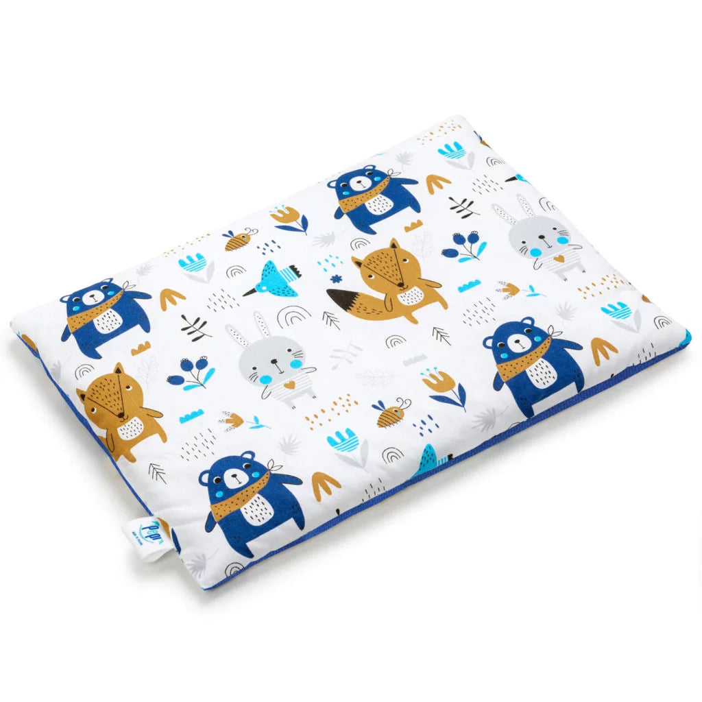 Lapos párna 30×40 - Blue Bear - pamut/velvet