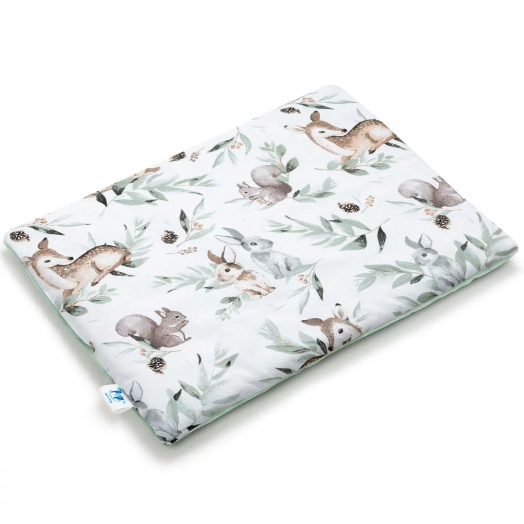 Lapos párna 30×40 - Green Groove - pamut/velvet