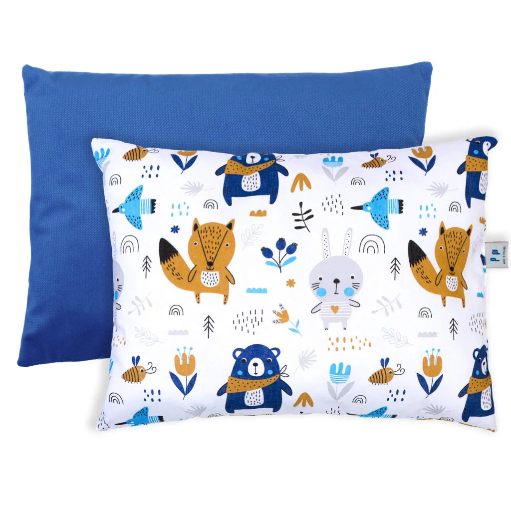 Pelyhes párna 30×40 - Blue Bear - pamut/velvet
