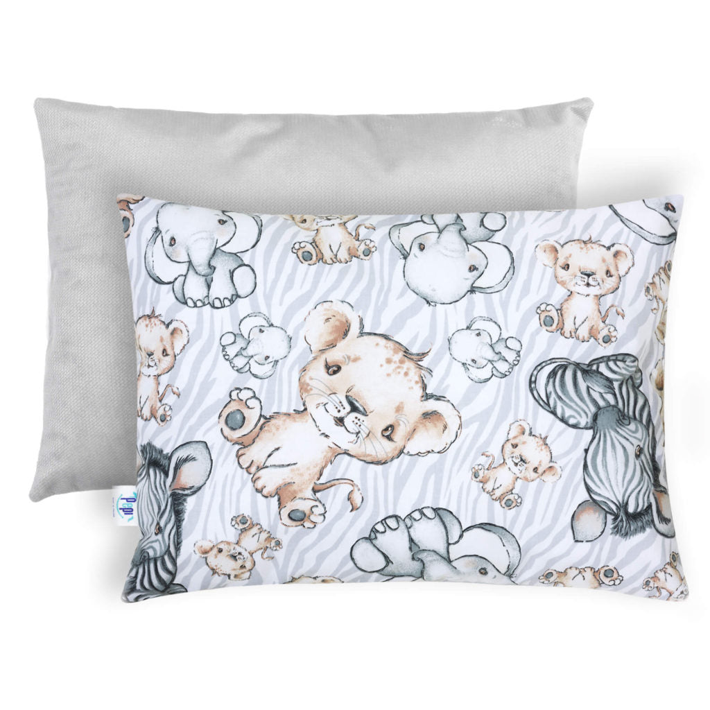 Pelyhes párna 30×40 - Safari grey - pamut/velvet