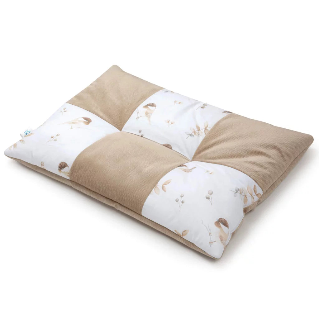 Patchwork paplan 100x140 lapos párnával 40x60 - Lovely Bird - pamut/velvet