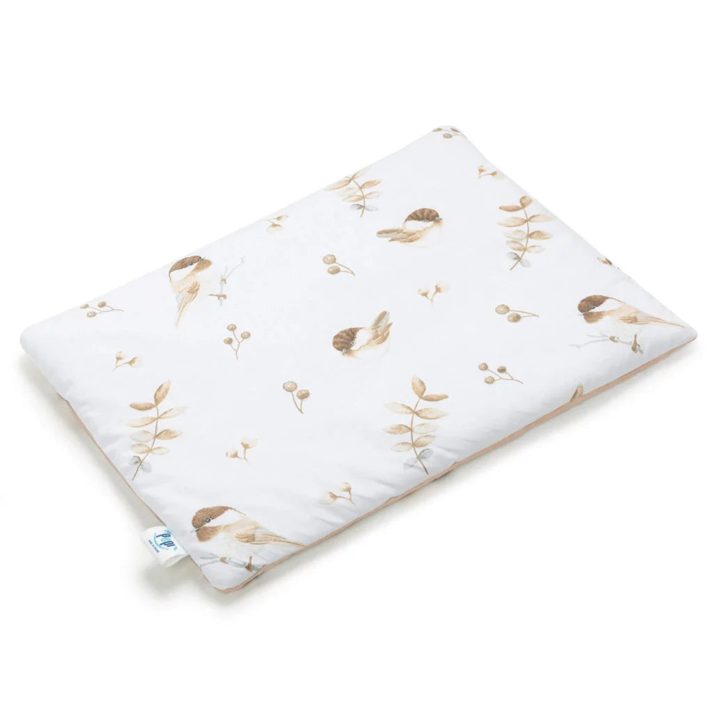 Lapos párna 30×40 - Lovely Bird cappucino - pamut