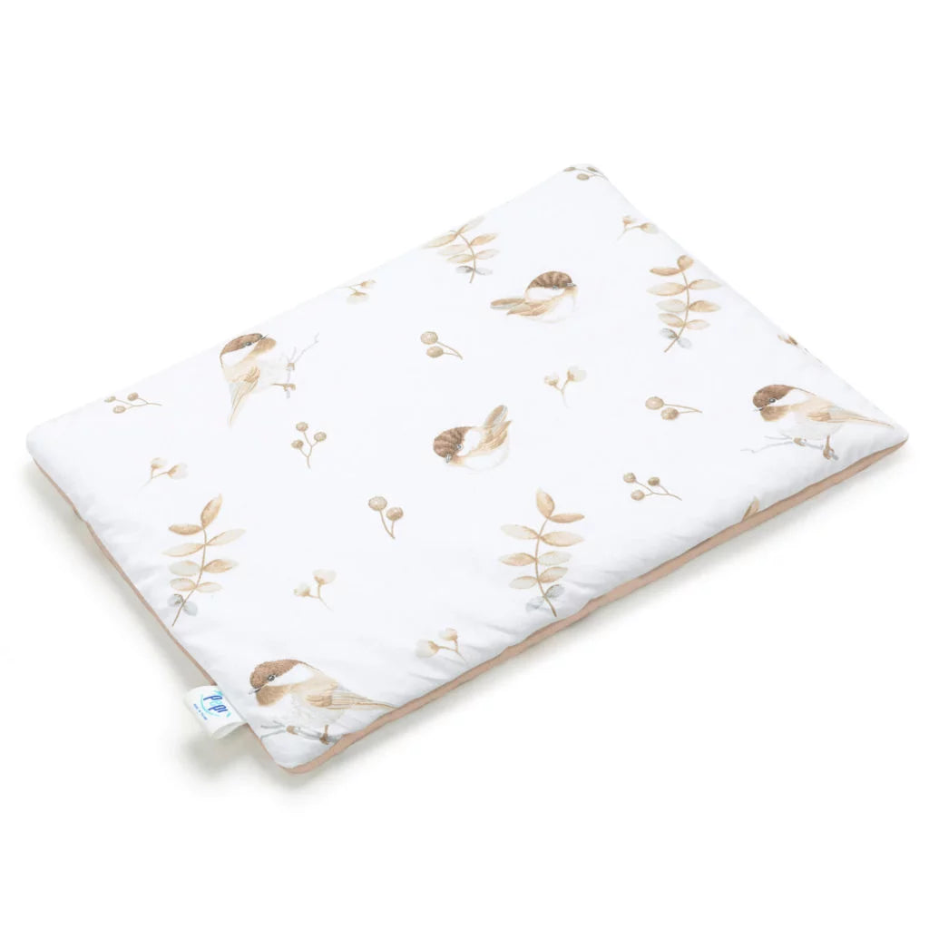 Lapos párna 30×40 - Lovely Bird cappucino - pamut/velvet