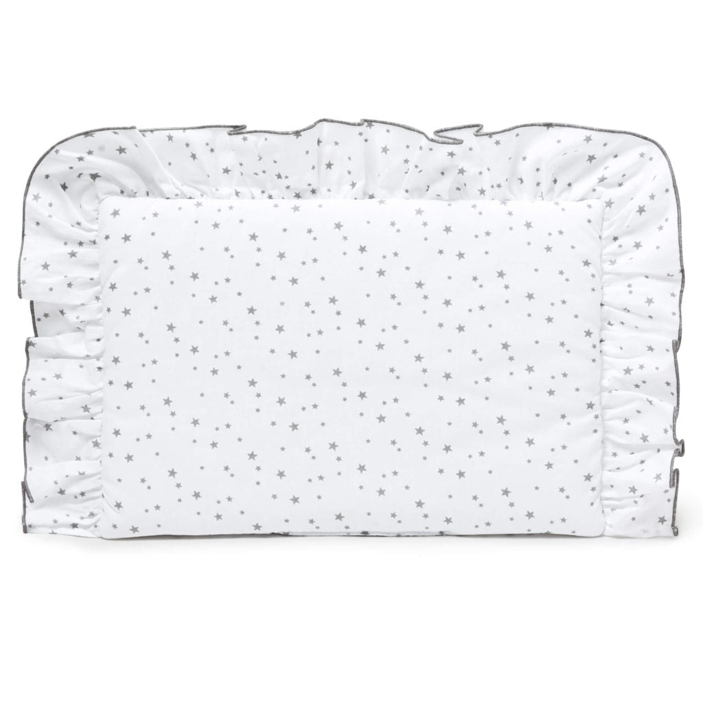 Lapos párna fodrokkal 30x40 - Grey Galaxy - pamut