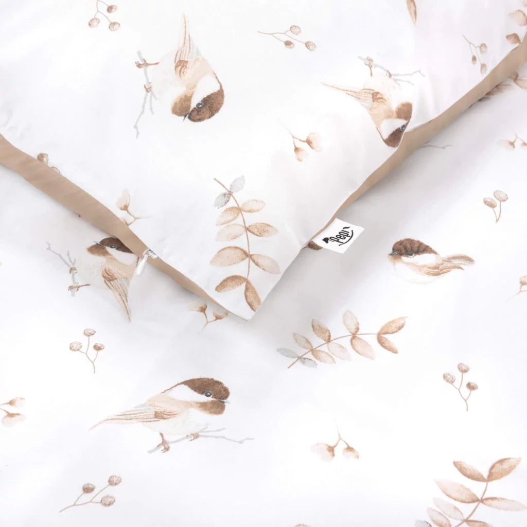 Párnahuzat 60×40 - Lovely Bird cappucino - pamut