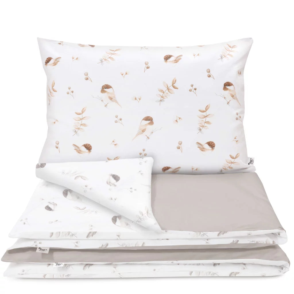 Párnahuzat 60×40 - Lovely Bird cappucino - pamut