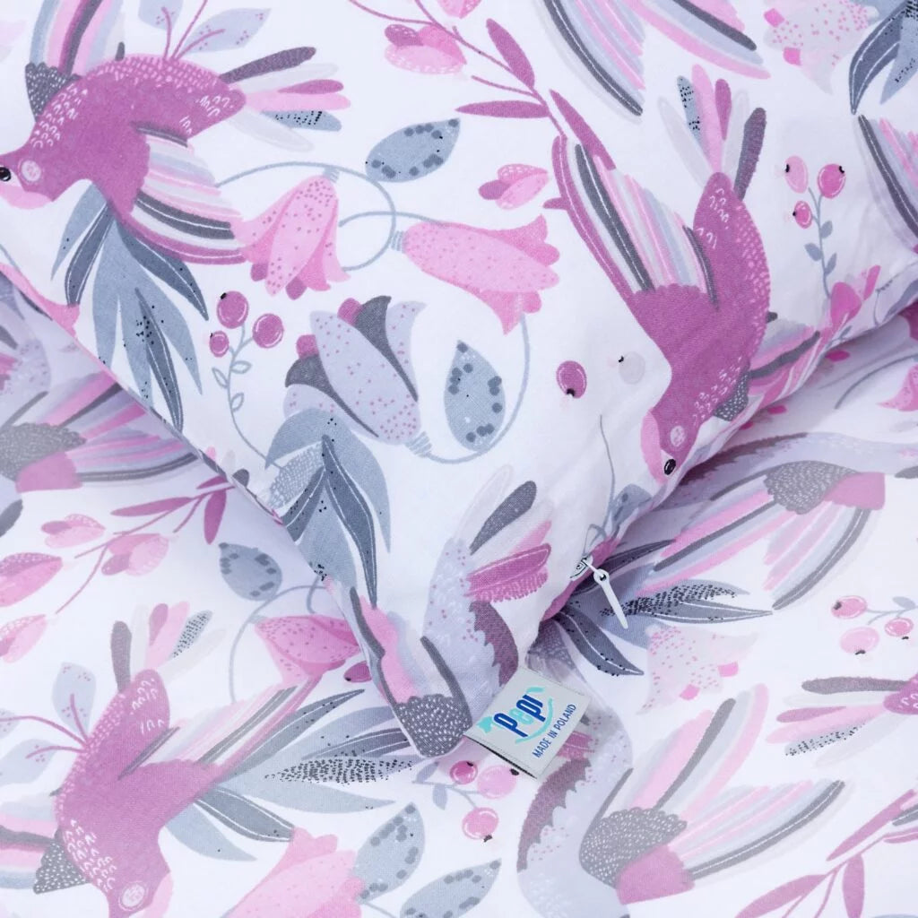 Gyermek ágyneműgarnitúra - 100×135 paplanhuzat és 40×60 párnahuzat pamut - Hummingbird