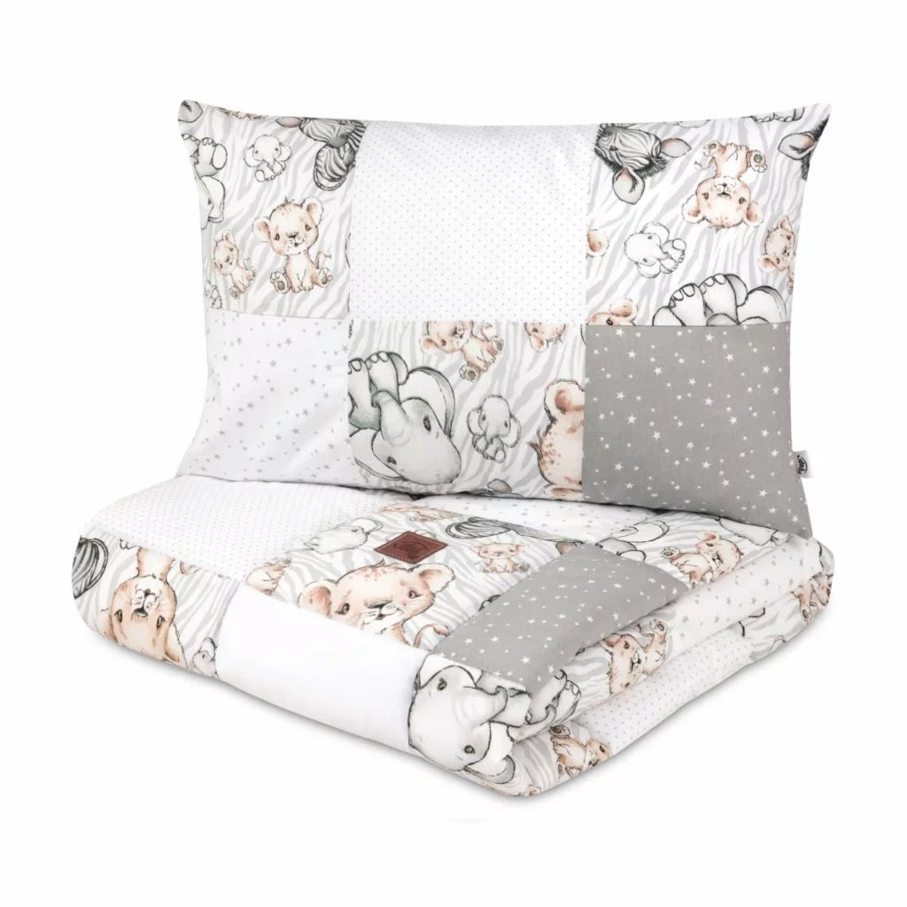 Párnahuzat patchwork 60×40 - Safari - pamut