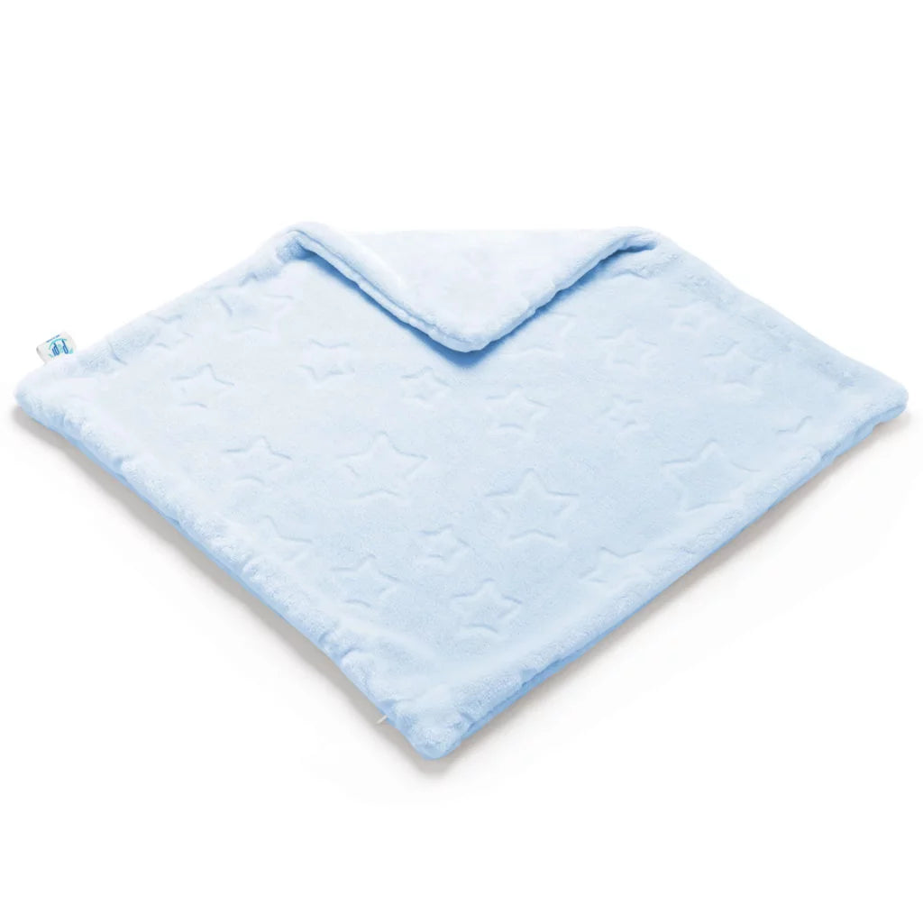 Csillagos párnahuzat 50×50 - blue baby - plüss