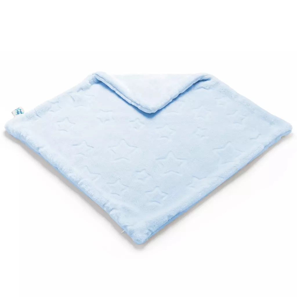 Csillagos párnahuzat 40×40 - blue baby - plüss