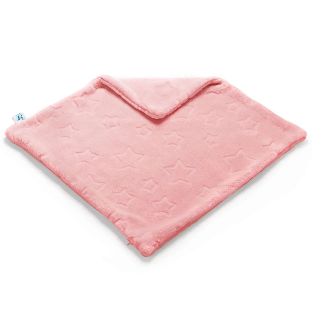 Csillagos párnahuzat 50×50 - coral - plüss