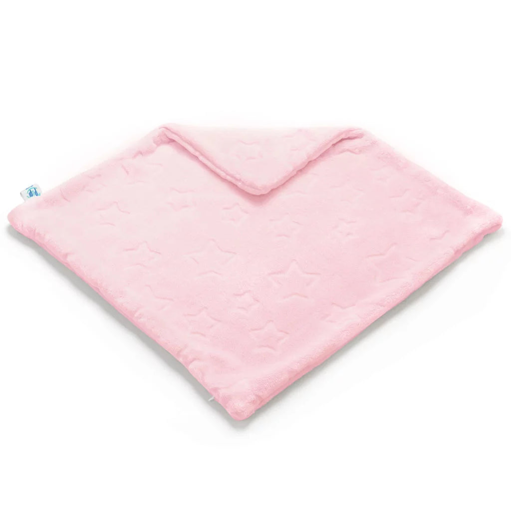 Csillagos párnahuzat 50×50 - powder pink - plüss