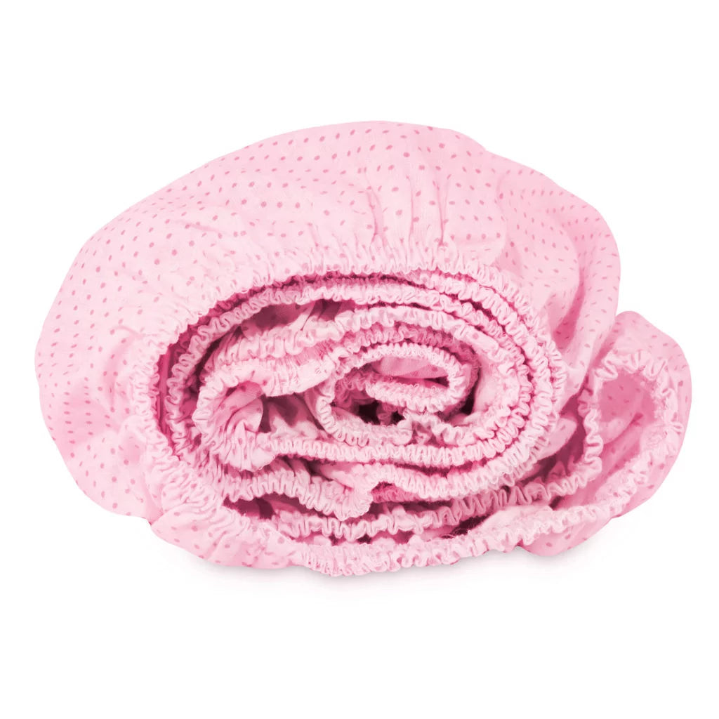 Lepedő pamut kiságyba gumis 60x120 - Dots Pink