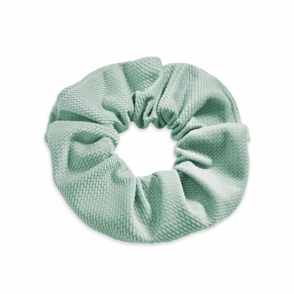 Velvet Scrunchie hajgumi - light green