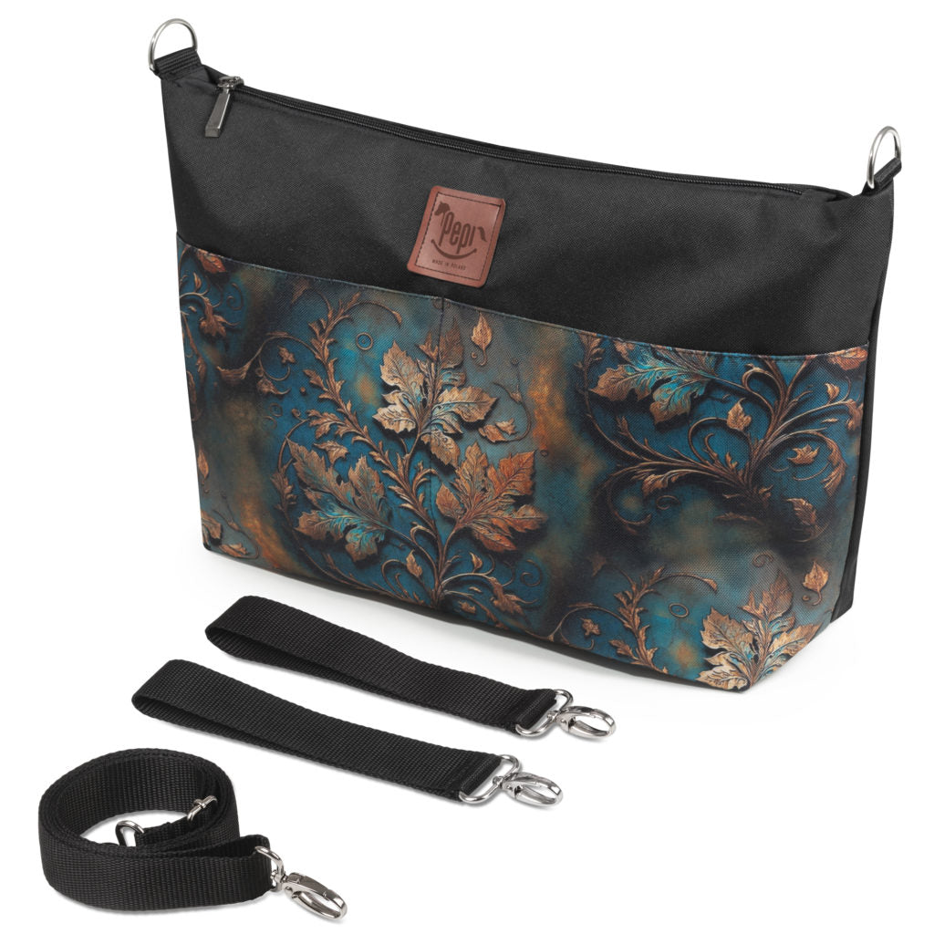 Babakocsi táska vízálló shopper - Gold Leaf Black