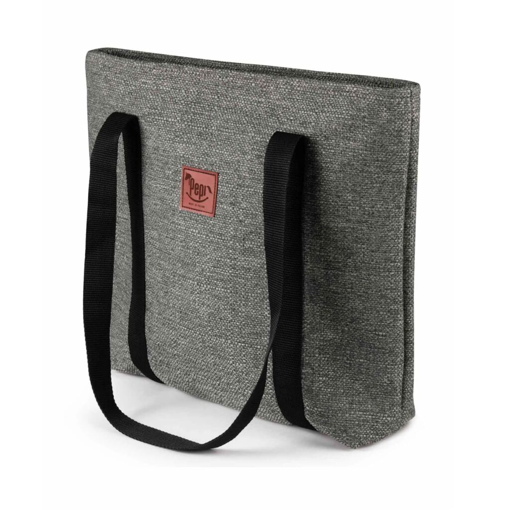 Shopper táska cipzárral - mocca linen