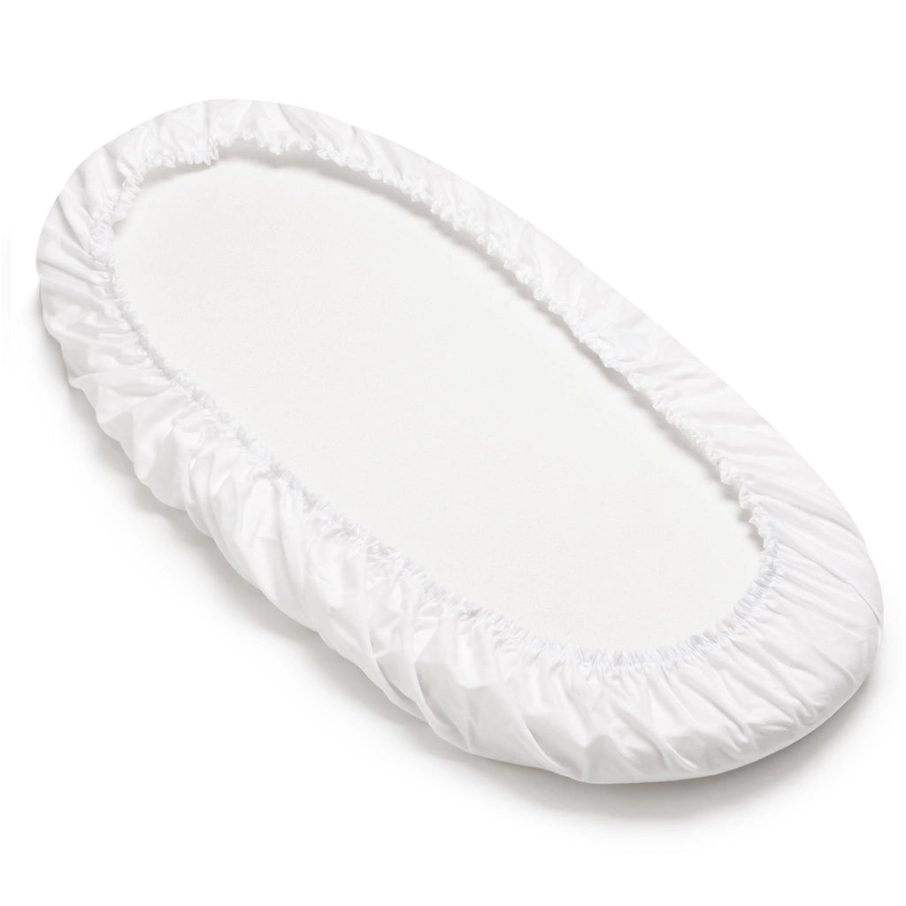 Lepedő mózeskosárba gumis - White