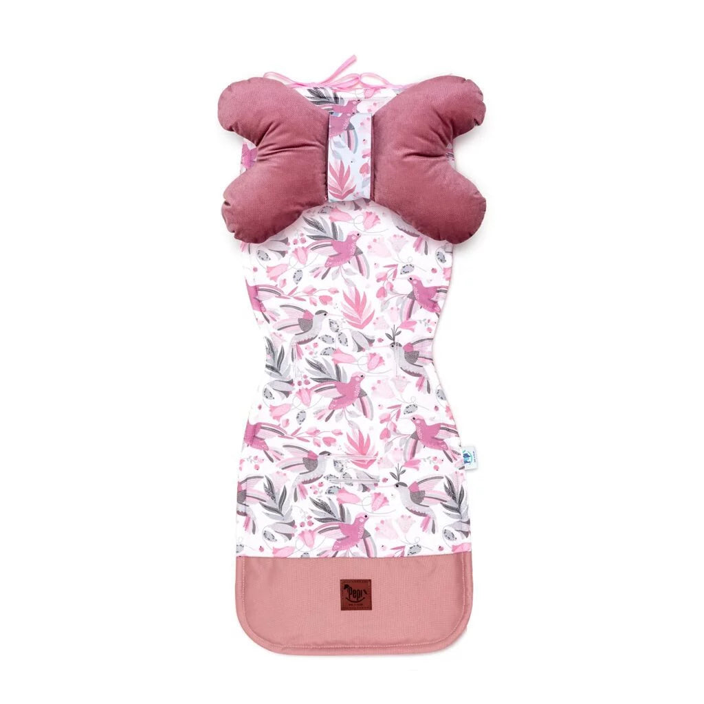Babakocsi betét 5az1-ben szett - Hummingbird old rosa - pamut/velvet