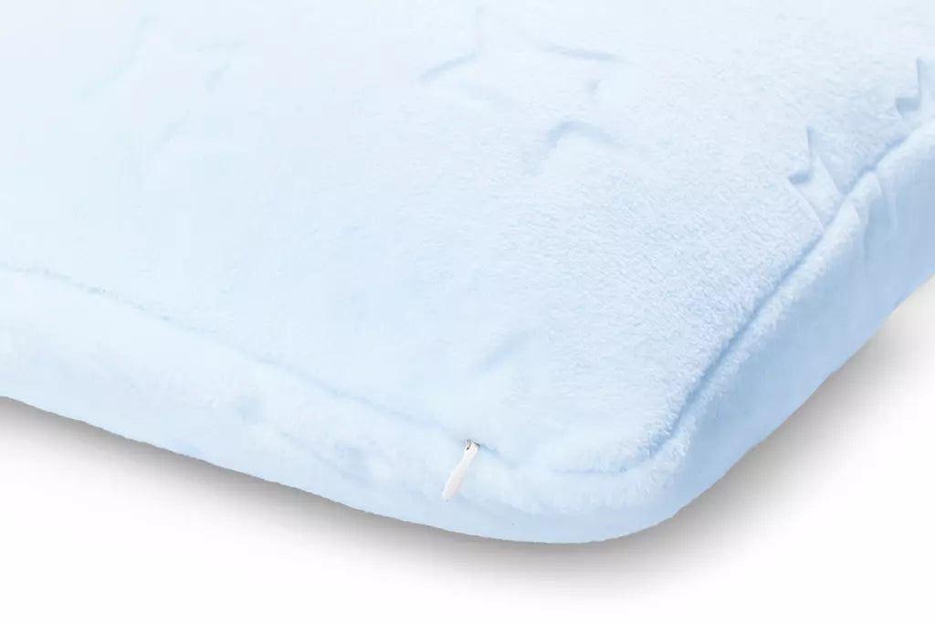 Csillagos párnahuzat 40×40 - blue baby - plüss