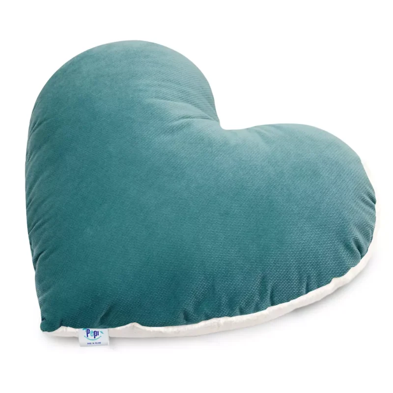 Párna SZÍV - emerald - plüss - Image 2